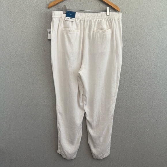 Old Navy High Waisted Cropped Linen Blend Pants Size Large NWT - Picture 4 of 6
